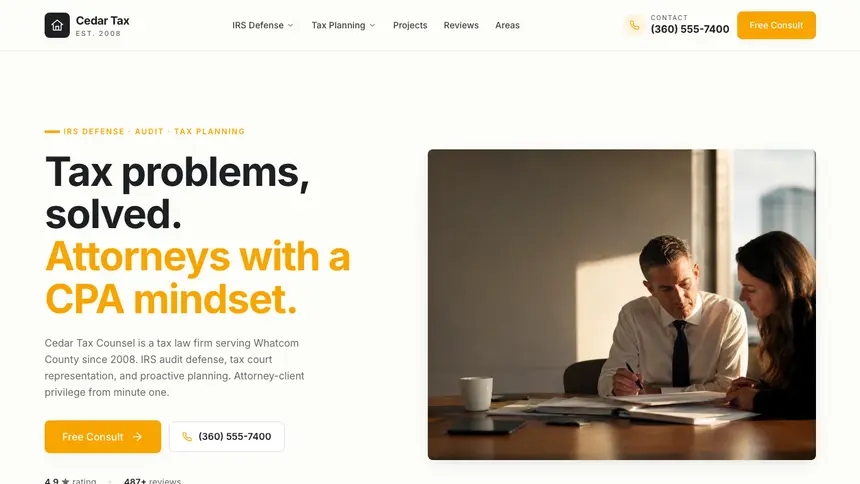 Tax Law Playful Product demo website thumbnail