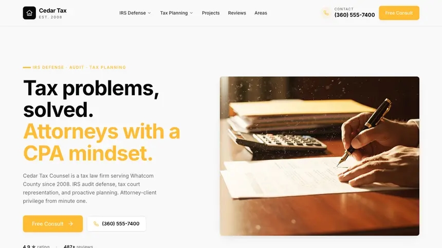Tax Law Crisp Utility demo website thumbnail