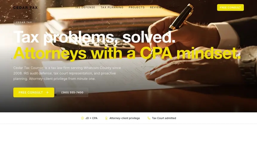 Tax Law Modern European demo website thumbnail