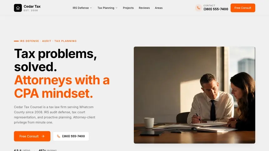 Tax Law Minimal Mail demo website thumbnail
