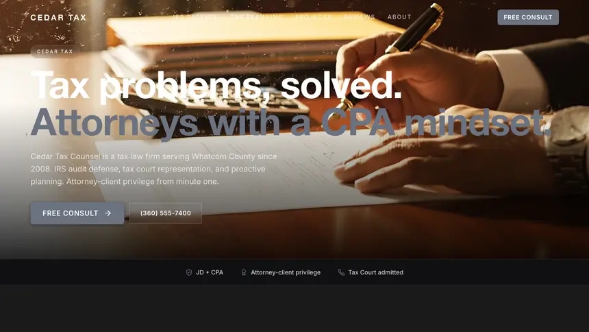 Tax Law Creative Studio demo website thumbnail