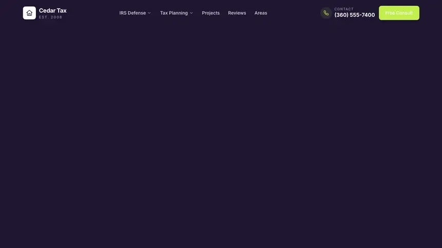 Tax Law Focused Monitor demo website thumbnail