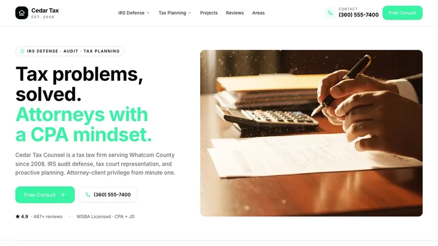 Tax Law Commerce Ready demo website thumbnail