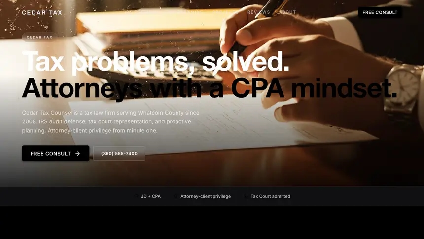 Tax Law High Contrast demo website thumbnail