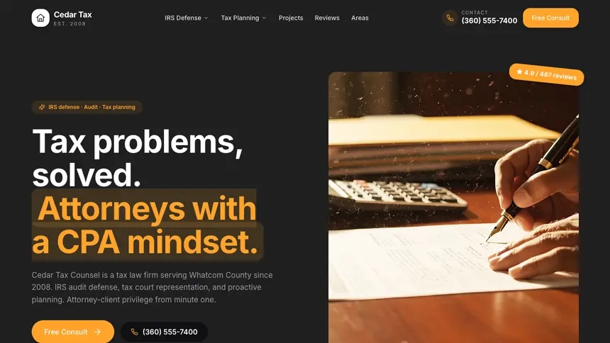 Tax Law Vibrant Media demo website thumbnail
