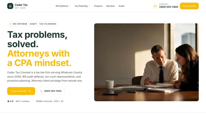 Tax Law Warm Retail demo website thumbnail