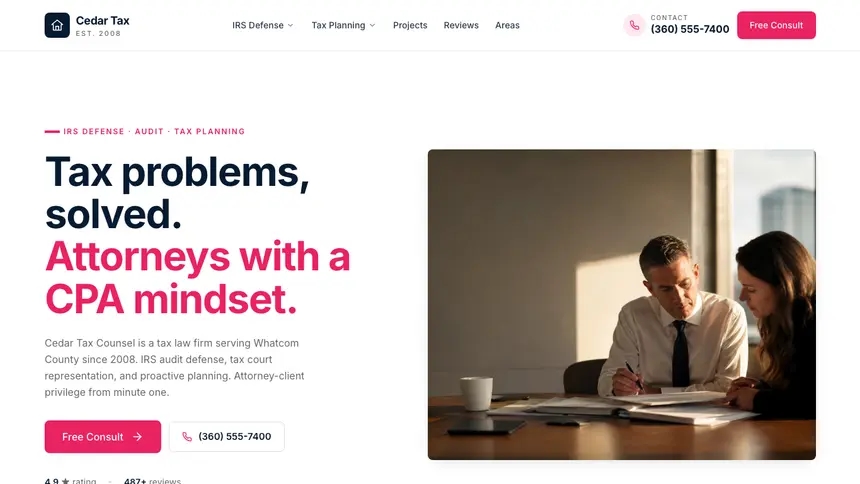Tax Law Polished Gradient demo website thumbnail