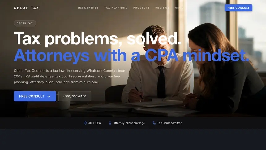 Tax Law Futuristic Minimal demo website thumbnail