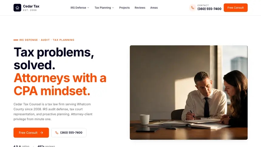 Tax Law Collaborative Tech demo website thumbnail