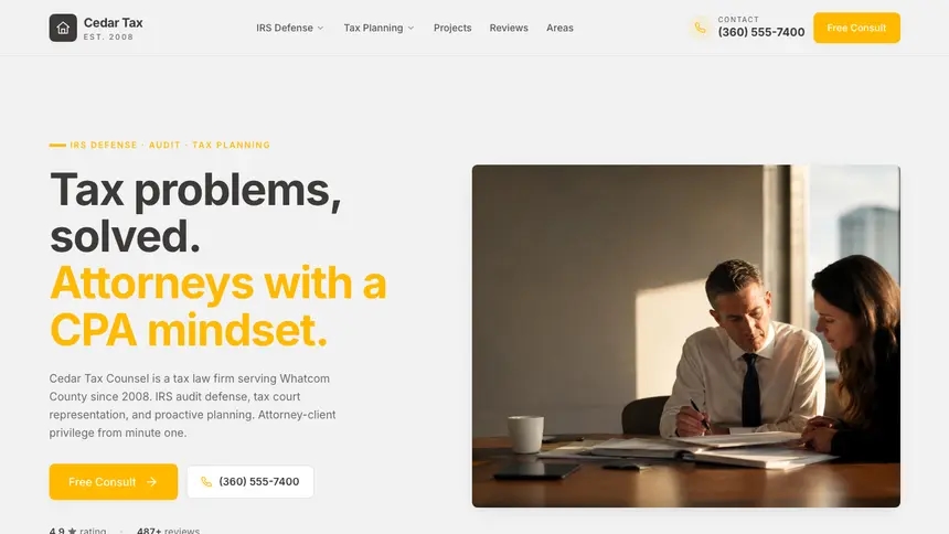 Tax Law Energetic Tech demo website thumbnail