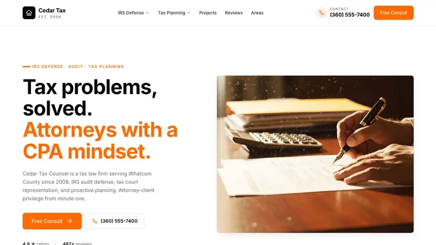 Tax Law Designer Flexible demo website thumbnail