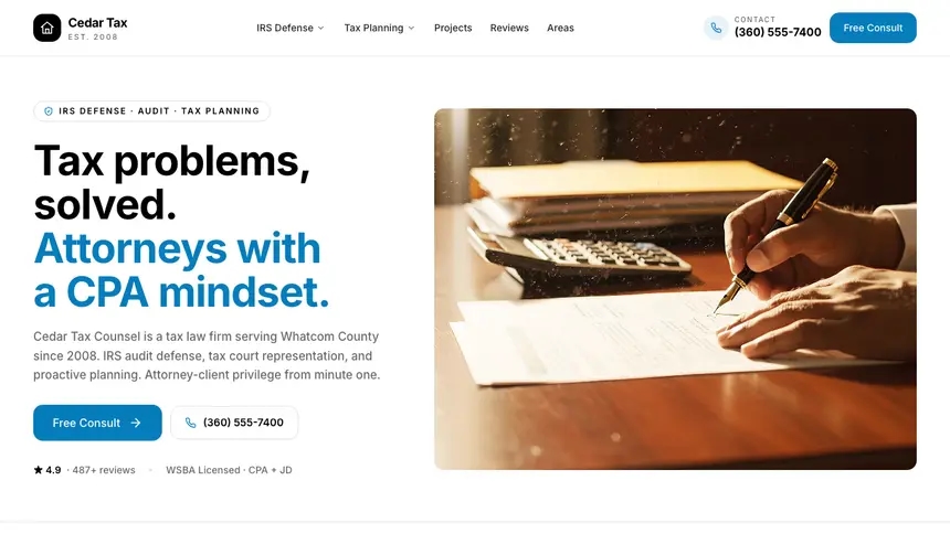 Tax Law Editorial Bold demo website thumbnail