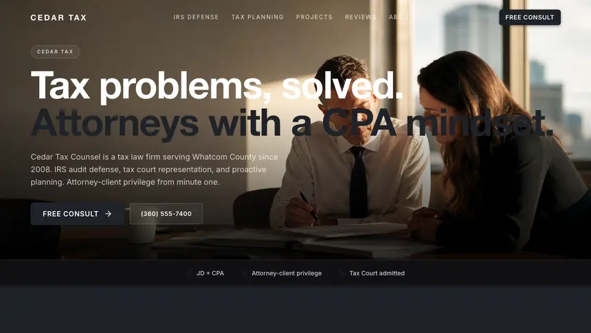 Tax Law Stark Minimal demo website thumbnail