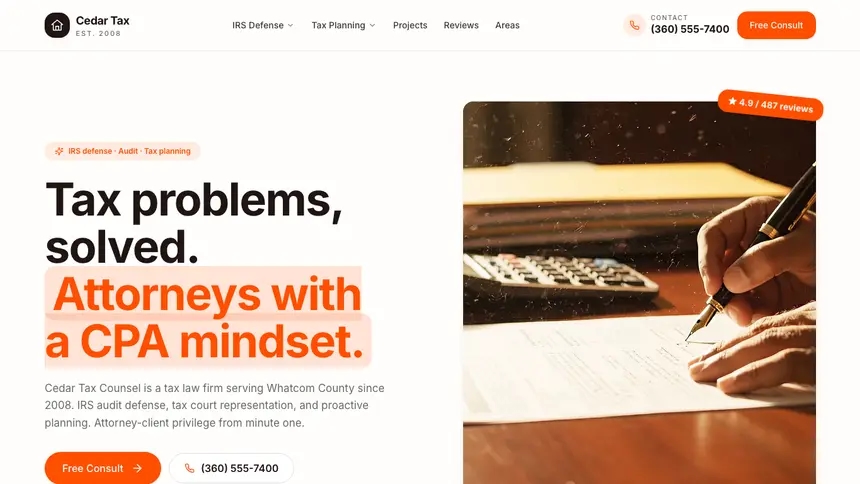 Tax Law Connected Workflow demo website thumbnail