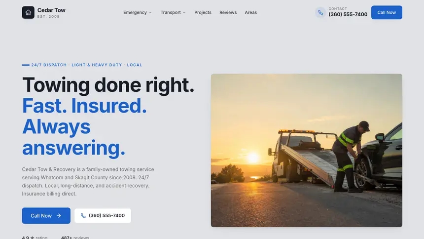 Towing Structured Grid demo website thumbnail