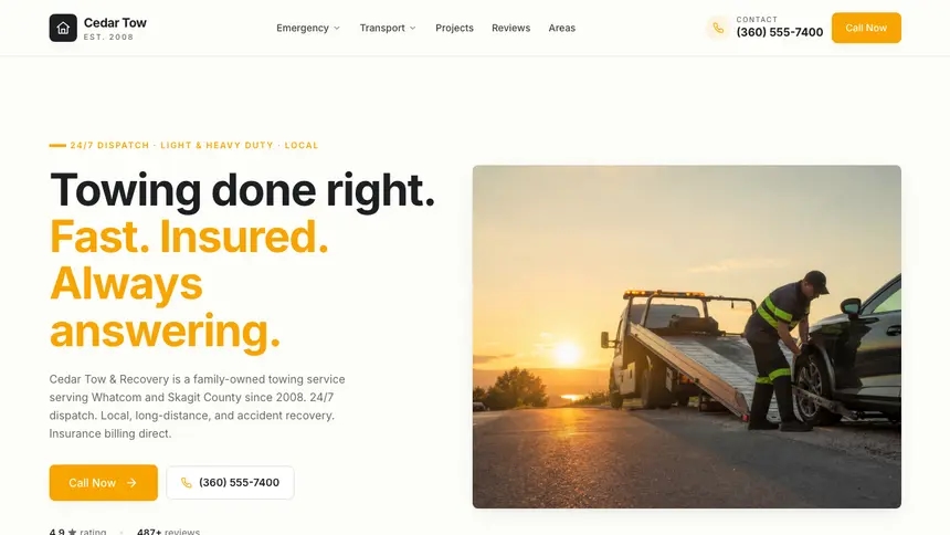 Towing Playful Product demo website thumbnail