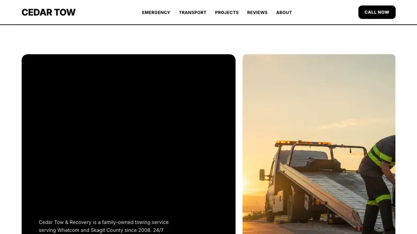 Towing Bold Utility demo website thumbnail
