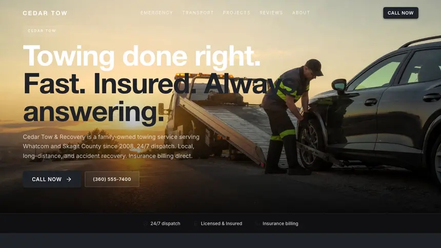 Towing Stark Minimal demo website thumbnail