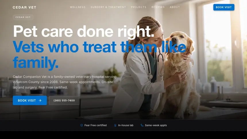 Veterinary Luxury Statement demo website thumbnail