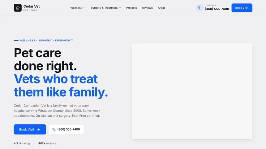 Veterinary Technical Trust demo website thumbnail