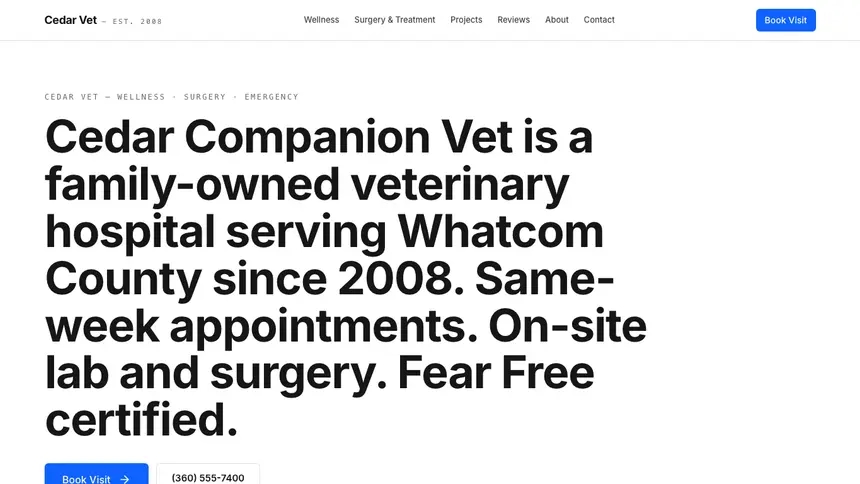 Veterinary Enterprise Classic demo website thumbnail