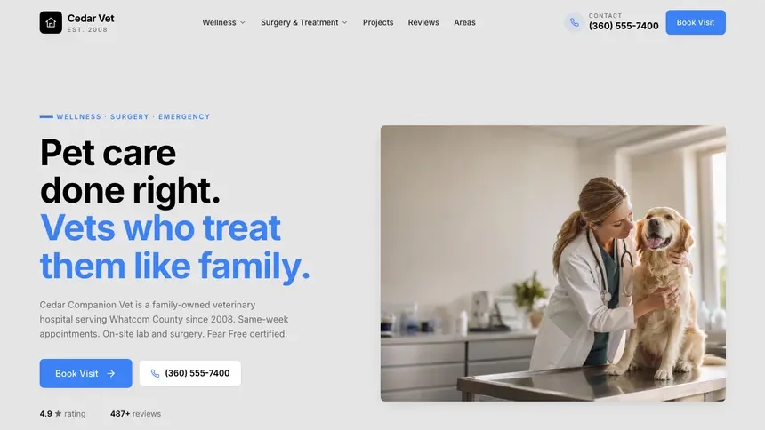 Veterinary Friendly Minimal demo website thumbnail