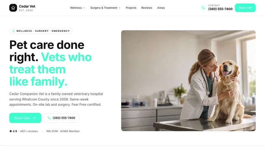 Veterinary Editorial Media demo website thumbnail