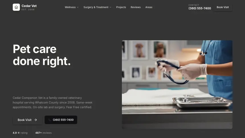 Veterinary Fast Utility demo website thumbnail
