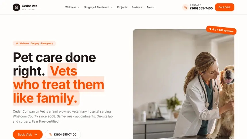 Veterinary Connected Workflow demo website thumbnail