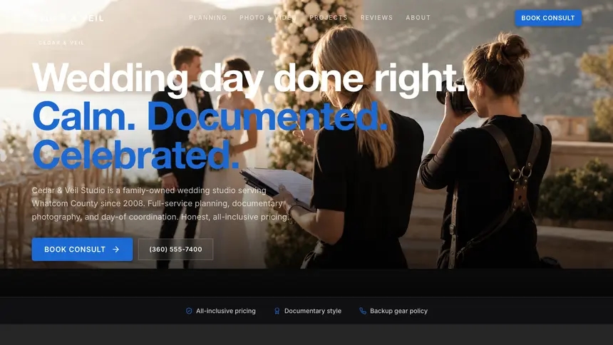 Wedding Services Precision Classic demo website thumbnail