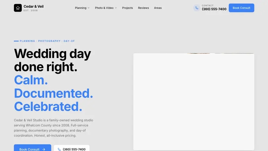 Wedding Services Friendly Minimal demo website thumbnail
