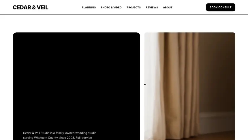 Wedding Services Bold Utility demo website thumbnail