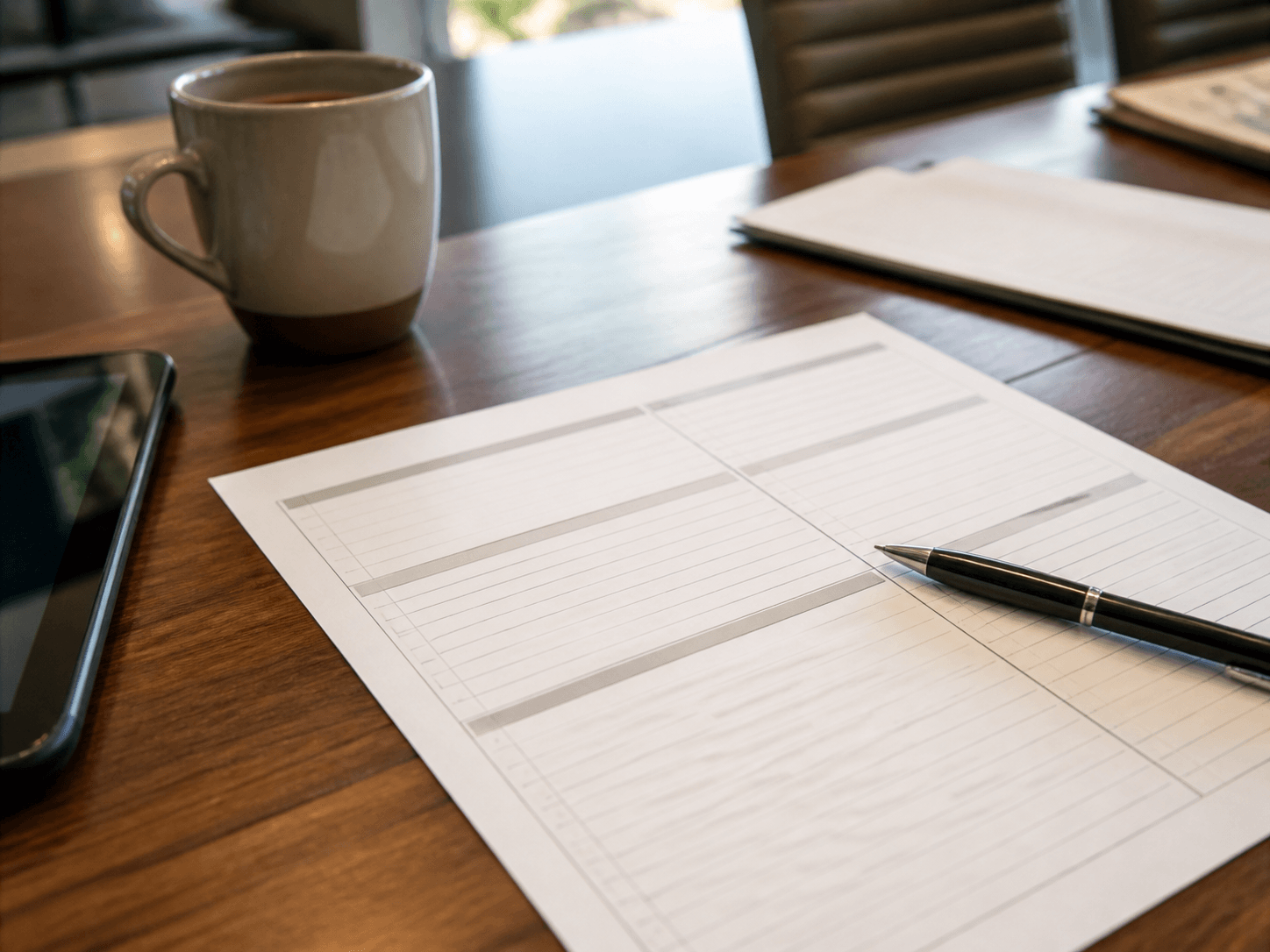 Clean reports on the desk — analytics-ready foundations.